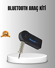 Bluetooth AUX Araç Kiti Eller Serbest Müzik Çalar Dahili Mikrofonlu