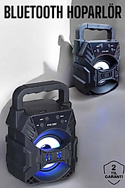 Taşınabilir Bluetooth Hoparlör Led Işıklı Uzun Pil Ömrü