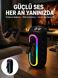 Bluetooth Hoparlör Uzun Pil Ömrü Taşınabilir Yüksek Ses Kaliteli Yeni Nesil