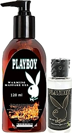 PLAYBOY AROMATERAPİ ISITICLI MASSAGE OİL 120 ML + NATURAL AROMALI MASSAGE VÜCUT MASAJ YAĞI 50 ML