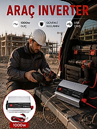 Araçtan Elektrik Kullanımı Sağlayan 1000W Akü İnvertör