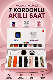 Akıllı Saat Bluetooth Kulaklık Hediyeli Bildirim Görme Sesli Görüşme Çoklu Kordon