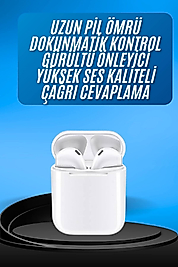 Kablosuz Bluetooth Kulaklık Yeni Nesil Android ve İOS Uyumlu Kulaklık Beyaz