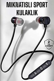 Kablolu Mıknatıslı Sport Kulaklık Bluetooth Bağlantılı