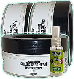 SÜLÜK MERHEMİ 3 ADET 50 ML TESKİN KREMİ + ÇÖREK OTU YAĞI TESKİN YAĞI 30 ML