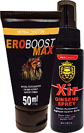 EROBOOST MAXTESTO KREM 50 ML + YANINDA ETKİLİ SERTLEŞTİRİCİLİ ERKEKLERE ÖZEL 3XEFFECT 60 ML SPREY BKN1EK364