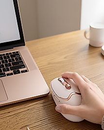 Kablosuz Mouse Bluetooth ve USB Alıcılı Ergonomik Tasarım UCZZZM02MOUSEGOLD-3