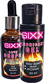 SİXX ERKEKLERE LUBRİKANT JEL 60 ML VE ERKEKLERE ÖZEL DAMLA