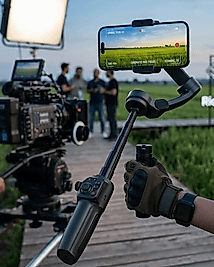 Profesyonel Telefon Video Sabitleyici Gimbal Stabilizer Vlog Aparatı