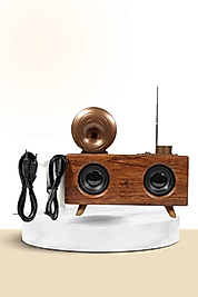 Nostaljik Ahşap Radyo Bluetooth ve SD Kart Destekli UCZB6SPEKAERR4-1