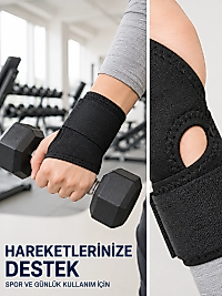 El Bilekliği Başparmak Destekli Ayarlanabilir Bilek Sargısı Sporcu Bilek Bandajı Ayarlanabilir El Bilek Bandajı Başparmak Geçişli Bilek Desteği Günlük ve Spor Kull