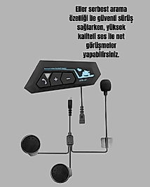 BT22 Kask Bluetooth Kulaklık Su Geçirmez Motosiklet İletişim Sistemi Yeni Nesil