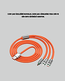 120W Şarj Kablosu 3 Başlıklı XUCZZZS219ŞARJKABLOSUUUUUU-5