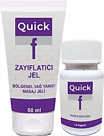 QUİCK F SETİ: QUİCK F GEL 50 ML JEL HAFİFLİĞİN ANAHTARI + QUİCK F 15 KAPS BİR ARADA