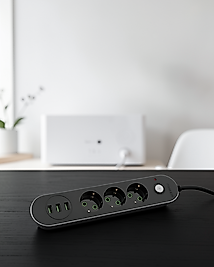 Üçlü Priz 3 USB Portlu 2 Metre Kablolu Model: UCZZZCXE103-3