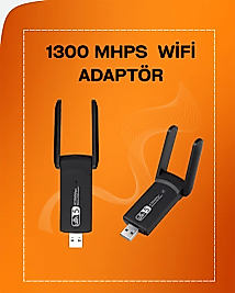 Tak-Çalıştır Özellikli Çift Bant WiFi Adaptör – 1200 Mbps