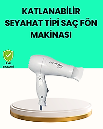 Katlanabilir Seyahat Tipi Saç Kurutma Makinesi Çift Kademeli Ayar