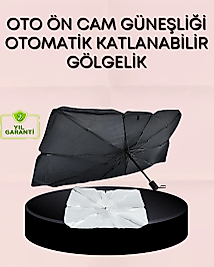 UV Korumalı Şemsiye Tipi Oto Güneşliği - Geniş Araç Uyumu