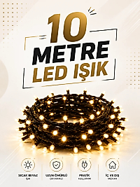 10 Metre LED Işıklı Dekoratif Parti ve Kutlama Aydınlatması