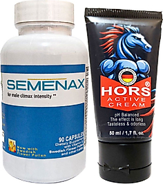 SEMENAX 90 LI ERKEKLERE ÖZEL KARIŞIM + HORS ACTİVE CREAM 50 ML ERKEK KATILAŞTIRICI KREM