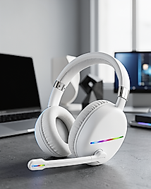 Kulaküstü Bluetooth Kulaklık RGB Işıklı UCZZMAX17BEYAZ-4-1