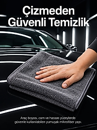 Mikrofiber Araç Temizlik Bezi 50x70 cm Oto Yıkama Sonrası Kurulama ve Parlatma Bezi