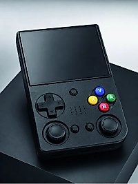 3.5 İnç IPS Ekran Retro Oyun Konsolu 64GB Dahili Hafıza Çift Analog Joystick Taşınabilir El Konsolu