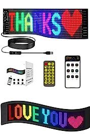 Matrix Led 16x192 Cama Yapışan Telefon Kontrollü Panel Dijital Ekran Kumandalı