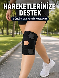 Ayarlanabilir Patella Dizlik Esnek Cırtlı Diz Kapağı Destekleyici Kısa Dizlik