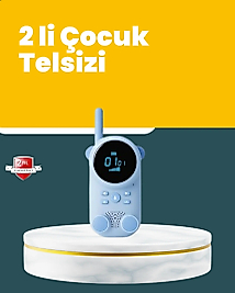 LCD Ekranlı Çocuk Telsizi – İki Yönlü Ses, 1-3 km Çekim Mesafesi