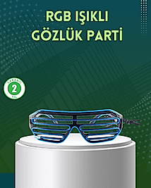 Işıklı LED Gözlük Parti Konser ve Etkinlik Aksesuarı