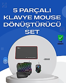 Profesyonel Mobil Oyun Seti | Yüksek DPI Mouse + Ergonomik Klavye