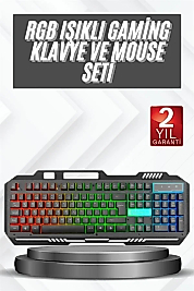 Işıklı Oyuncu Q Klavye Mouse Seti Siyah Gaming Oyuncu Klavye