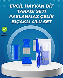Kedi, Köpek ve Küçük Hayvanlar İçin 4 Parça Ergonomik Tarak Takımı
