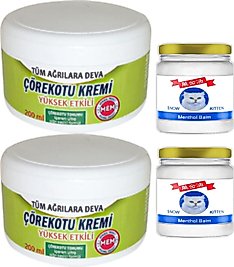 ÇÖREK OTU KREMİ  GREEN BOX 2 ADET 200 ML + 2 ADET SNOW KİTTEN KREM 50 ML / TESKİN SETİ