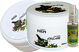MUCİZEVİ  KREM 2 ADET 125 ML + ÇÖREK OTU YAĞI TESKİN YAĞI 30 ML