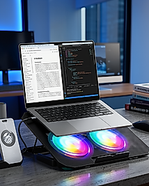 Laptop Soğutucu Stand İki Fanlı RGB Aydınlatmalı UCZZZN33BİLGİSAYARFANI-2