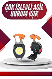 7 Modlu Mini Led Lamba Anahtarlık USB Şarjlı Kamp İçin Taşınabilir