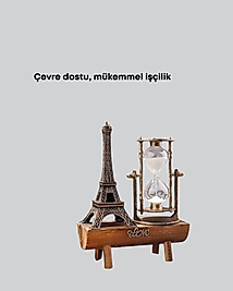 Retro Ahşap Kum Saati 15x20 cm UCZZKUMSAATEYFELKULESİ-4