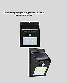 Solar LED Bahçe Işığı 20 LED 4 Mod XUCZDP53DUVARLAMBA-6