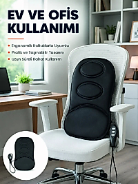 Ev ve Araç İçin Masaj Minderi Modlu Isıtmalı Titreşimli Koltuk Masaj Pedi