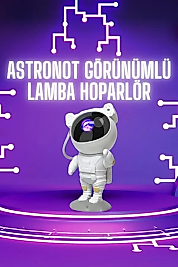 Astronot Şeklinde Bluetooth Hoparlör Gökyüzü Kumandalı Aydınlatma Lamba