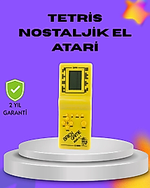 Klasik Tetris Oyunu El Konsolu – Taşınabilir Pil ile Çalışan Retro El Aterisi