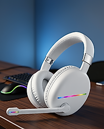 Kulak Üstü Kablosuz Kulaklık Bluetooth 5.0 RGB Aydınlatmalı UCZZMAX17BEYAZ-2-1