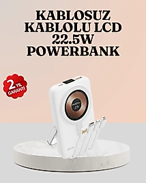 Kablosuz ve Kablolu Şarj Destekli Taşınabilir Powerbank