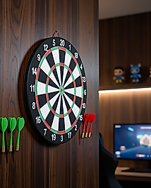Ahşap Dart Tahtası 12 İnç 4 Dart Ok Seti UCZZZ12İNÇDART-1