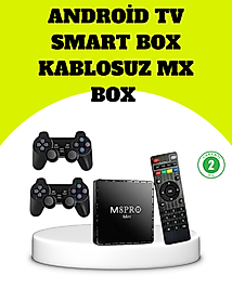 M8Pro Android TV Box ve Retro Oyun Konsolu 64GB