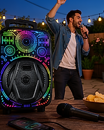 8 İnç RGB Işıklı Taşınabilir Bluetooth Hoparlör UCZZZLF3880HOPARLÖR
