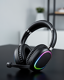 Bluetooth Kulak Üstü Kulaklık RGB Aydınlatmalı Type-C Şarjlı UCZZMAX17-1