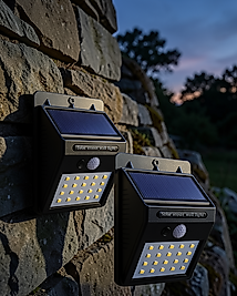 Güneş Enerjili 20 LED Duvar Lambası UCZSENSÖRLÜLAMBA3
